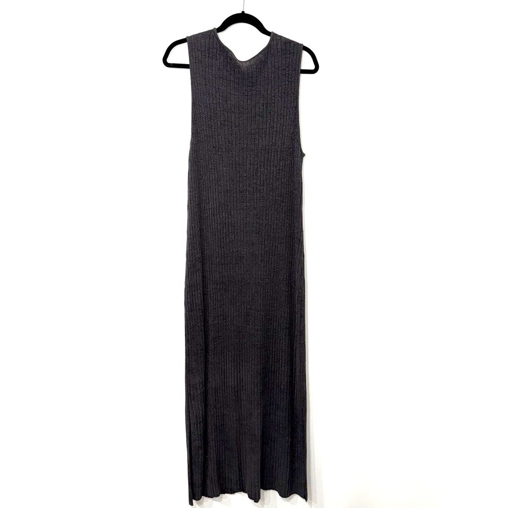 Barefoot Dreams Cozy Chic Ultra Lite Ribbed Maxi Dress - Carbon 1X - Picture 3 of 9